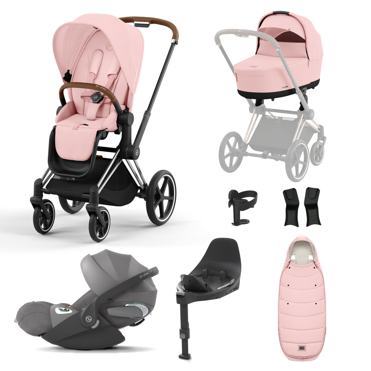 Cybex Priam 2023 with Lux Carrycot and Cloud T Car Seat