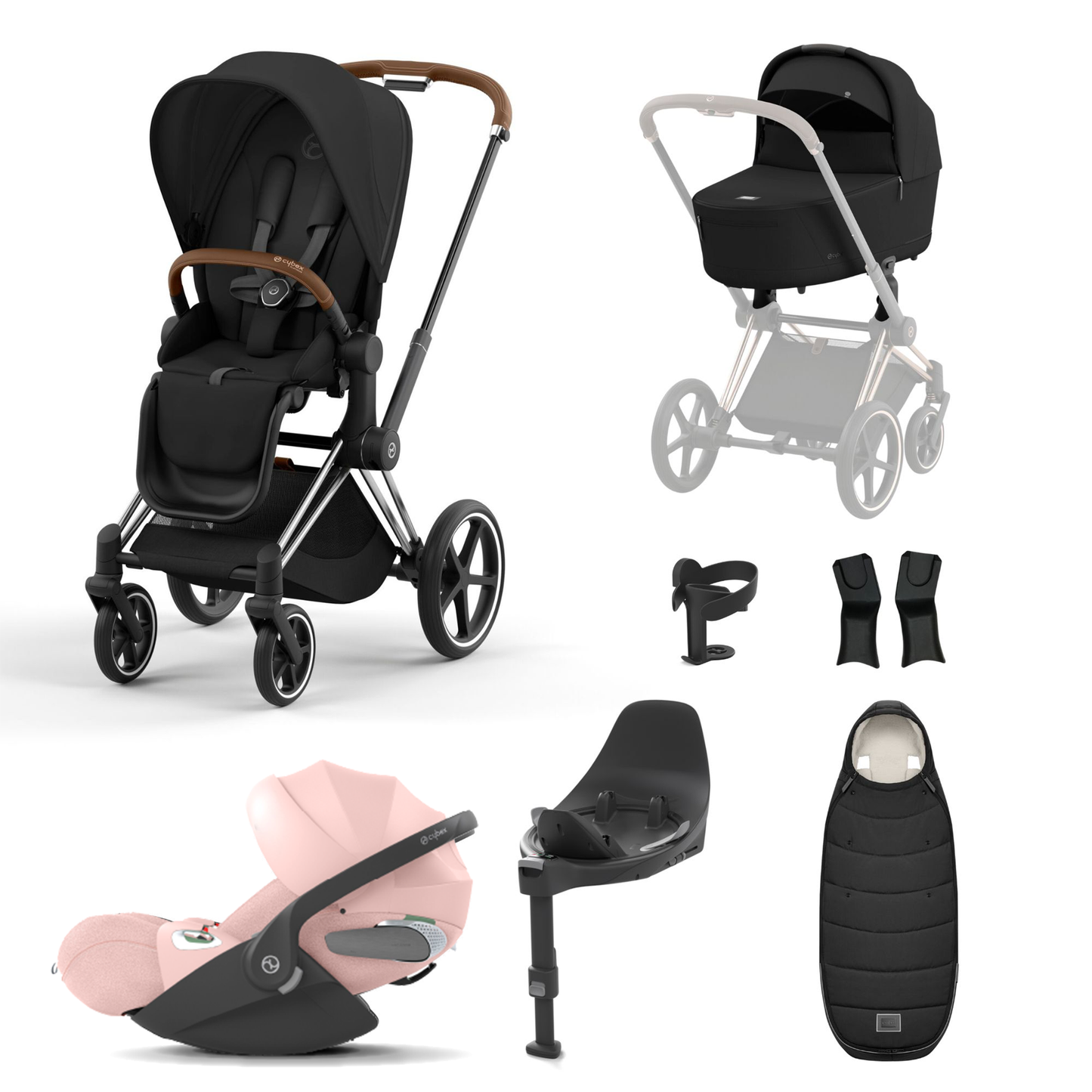 Cybex Priam 2023 with Lux Carrycot and Cloud T Car Seat