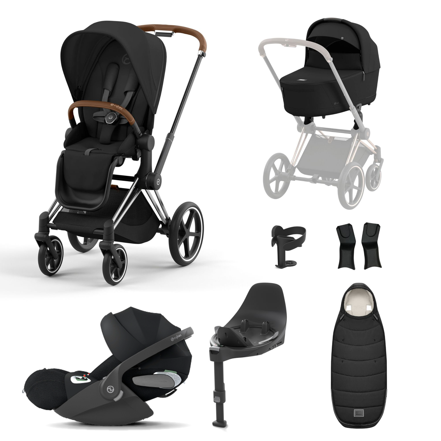 Cybex Priam 2023 with Lux Carrycot and Cloud T Car Seat