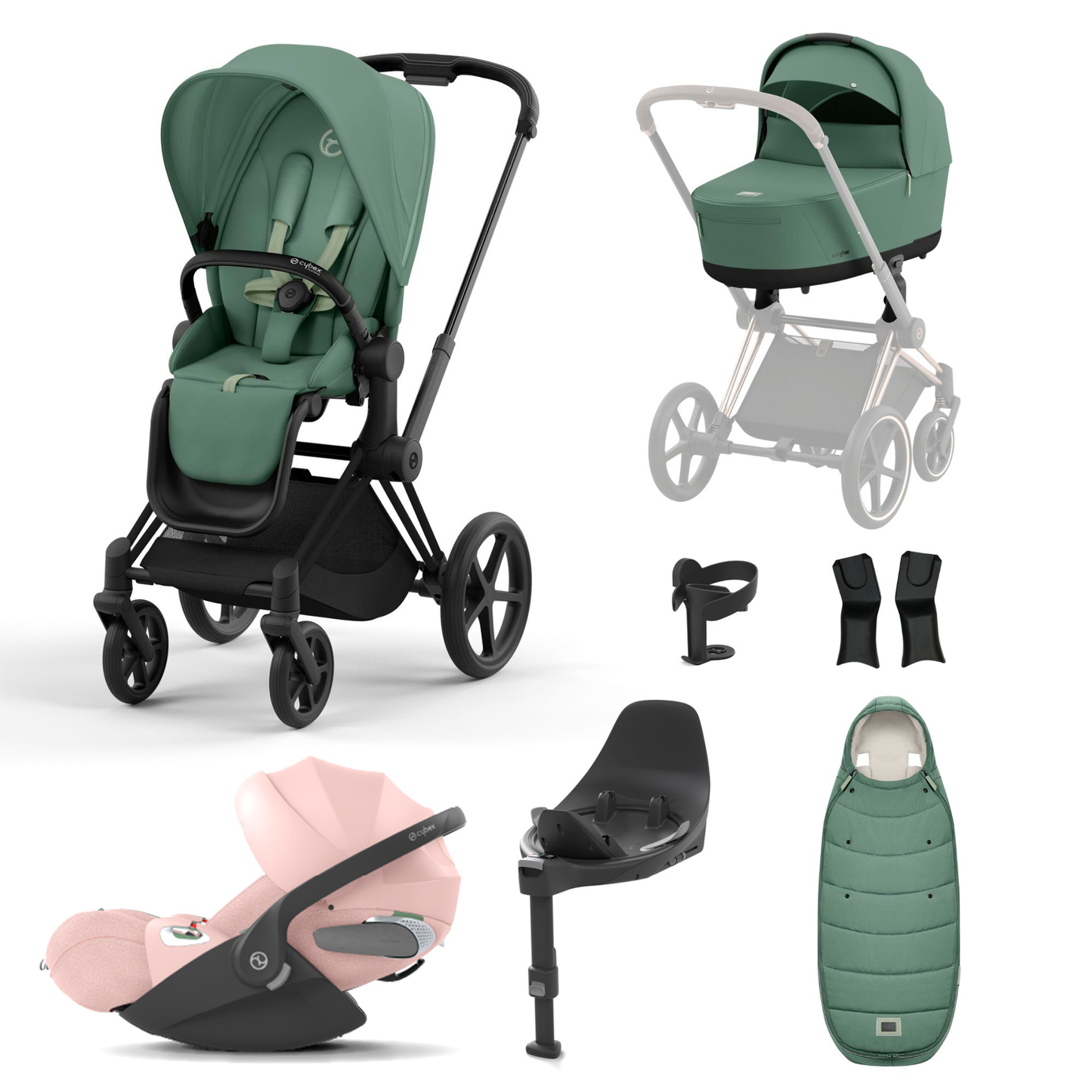 Cybex Priam 2023 with Lux Carrycot and Cloud T Car Seat