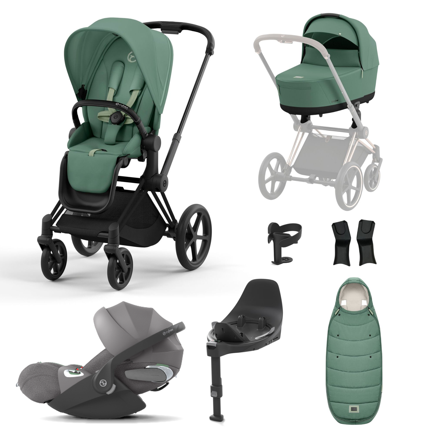 Cybex Priam 2023 with Lux Carrycot and Cloud T Car Seat