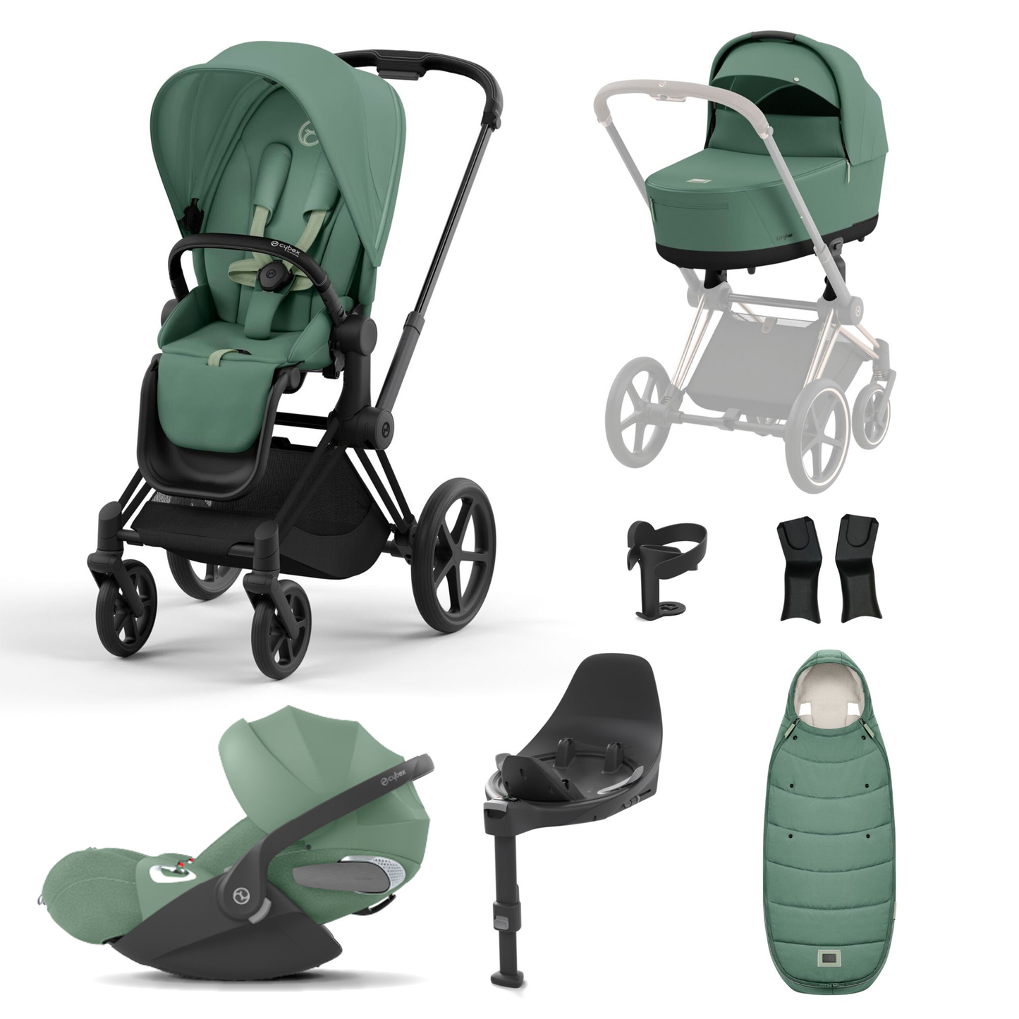 Cybex Priam 2023 with Lux Carrycot and Cloud T Car Seat