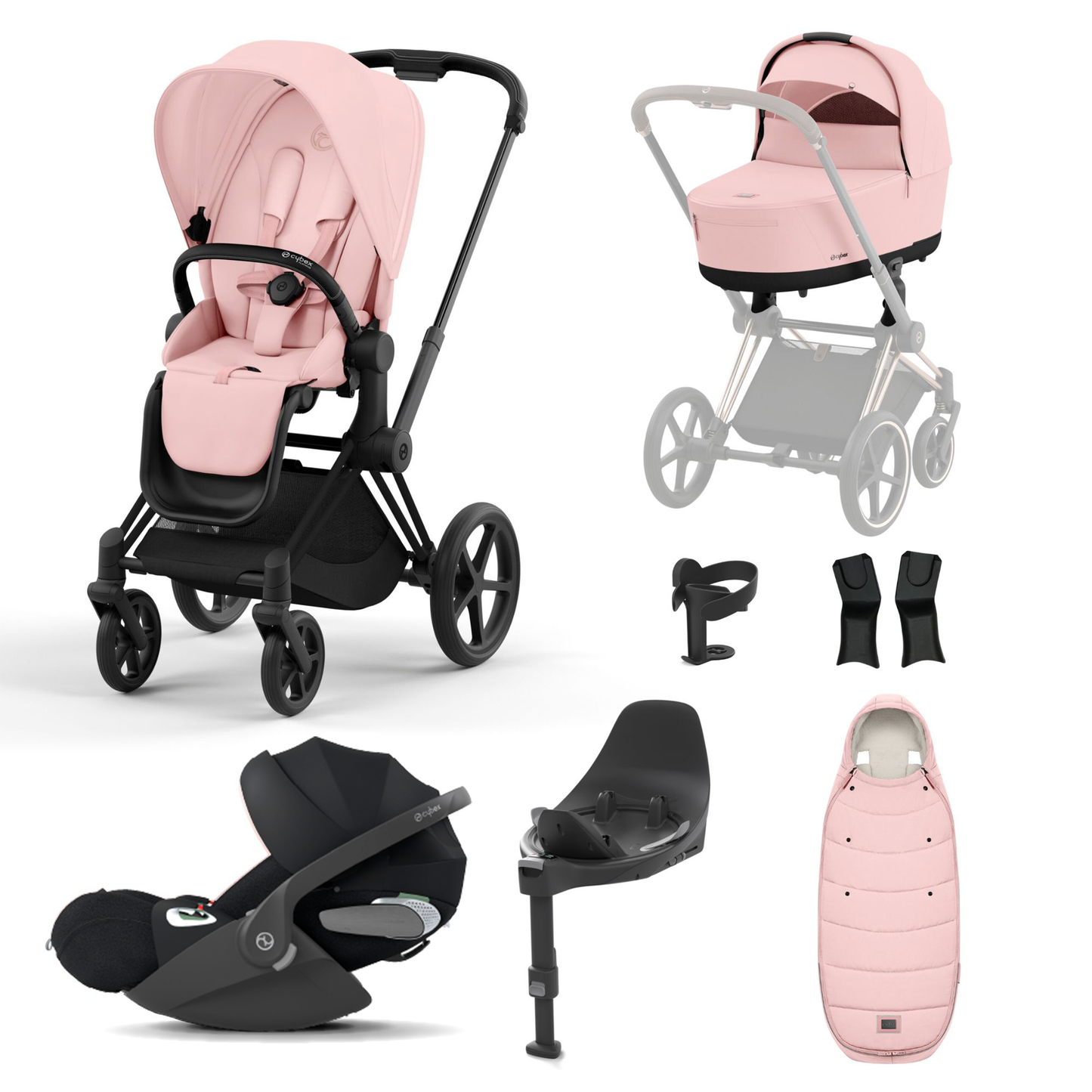 Cybex Priam 2023 with Lux Carrycot and Cloud T Car Seat