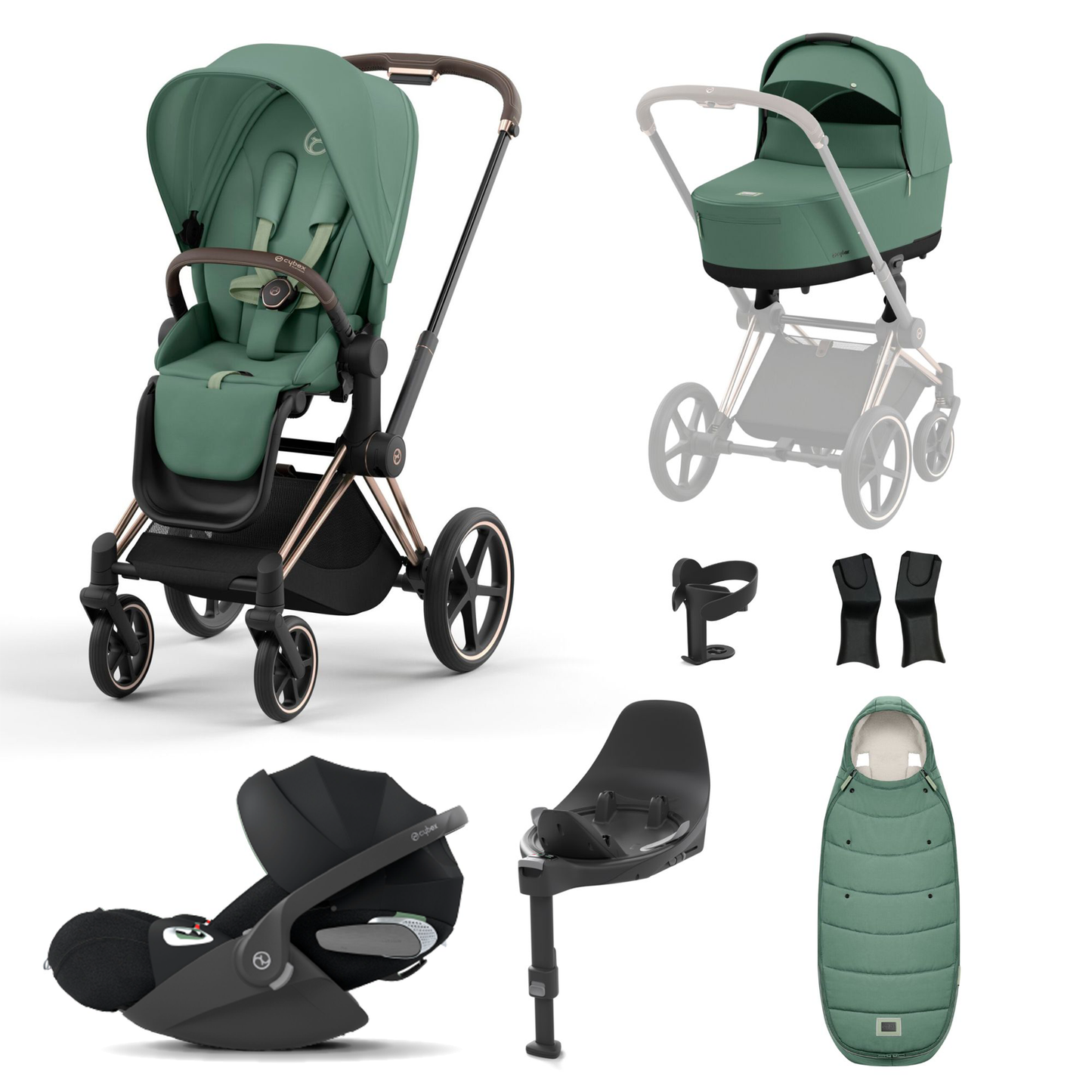 Cybex Priam 2023 with Lux Carrycot and Cloud T Car Seat