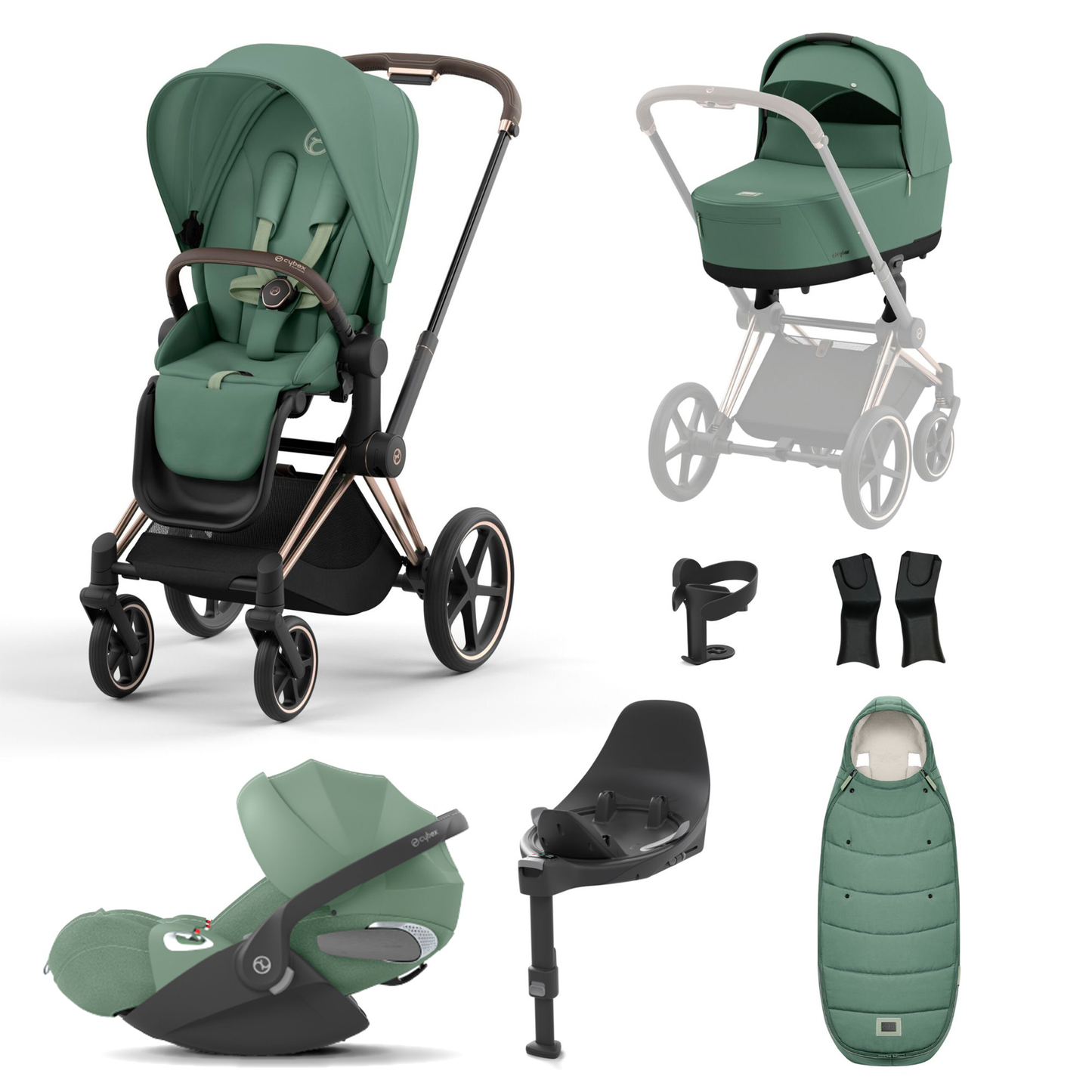 Cybex Priam 2023 with Lux Carrycot and Cloud T Car Seat