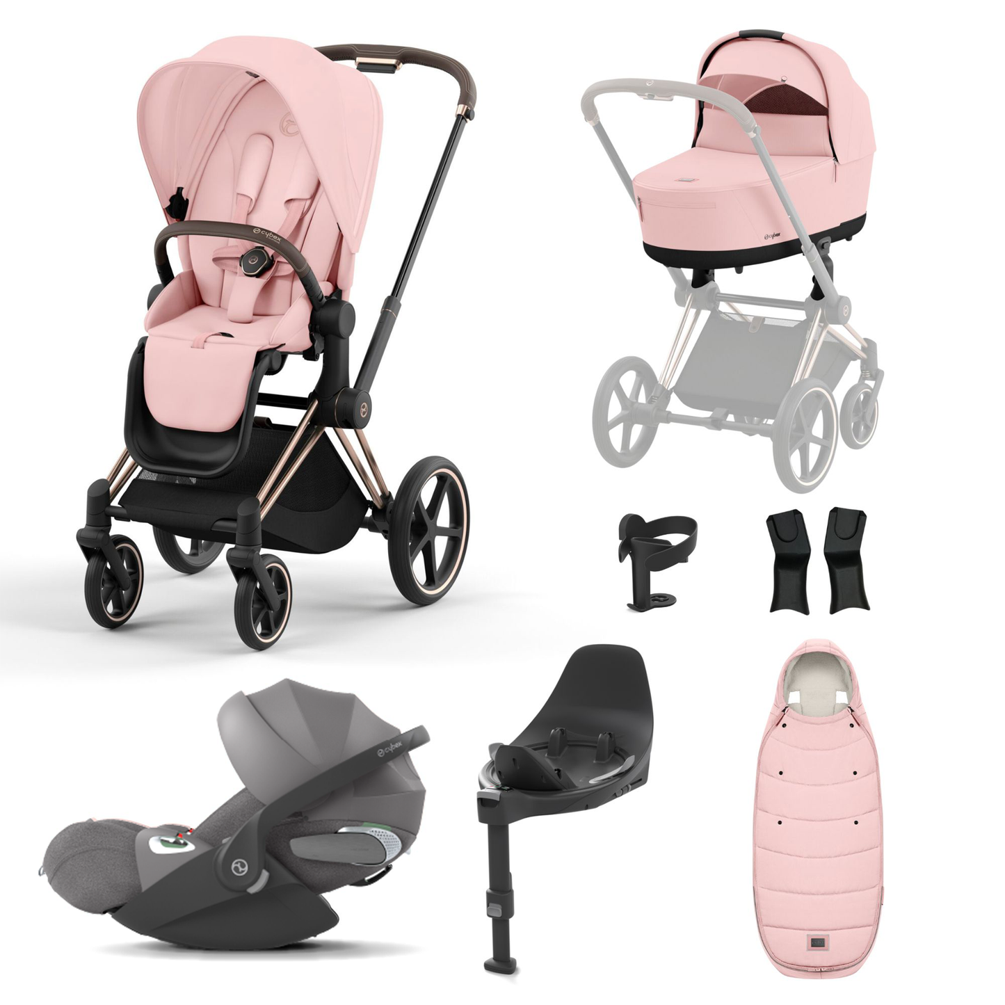 Cybex Priam 2023 with Lux Carrycot and Cloud T Car Seat